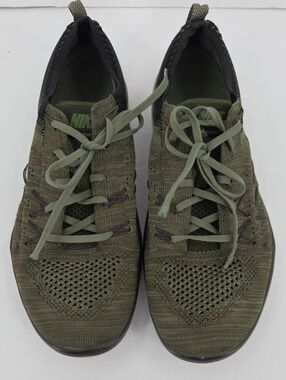 Nike Flyknit Olive Green Athletic Shoes